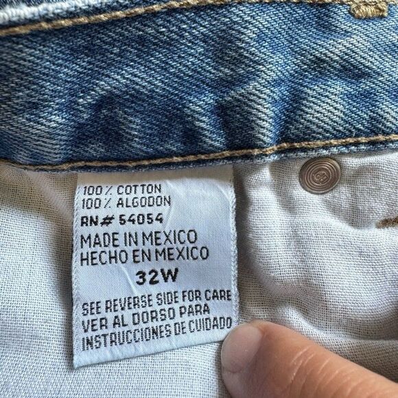 Vintage Bugle Boy 750 Shorts Men's 32W Blue Denim Medium Wash 5-Pockets Cotton - Picture 5 of 7